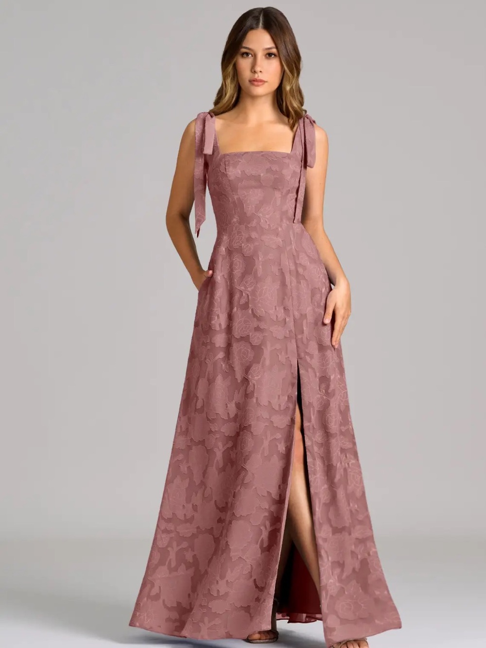 Azazie Dusty Rose Debra Dress **READ**